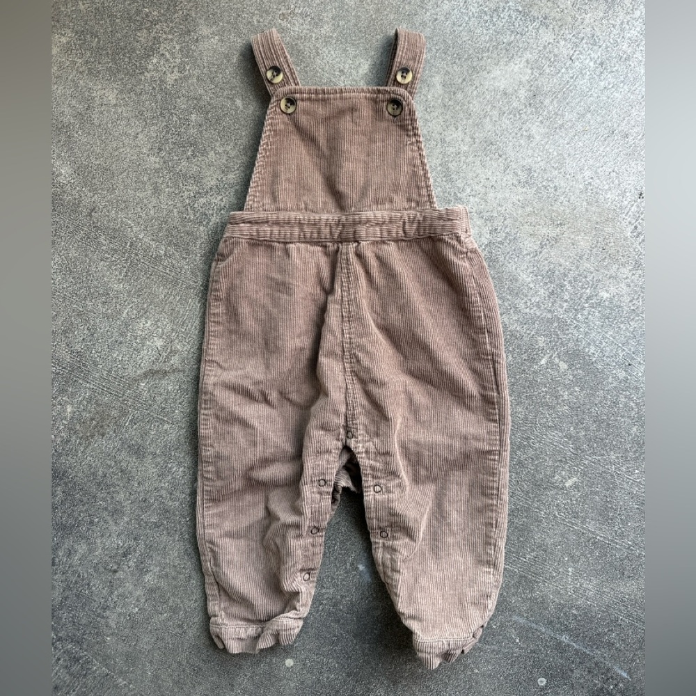 Classic Kids Corduroy Overalls in Dusty Taupe